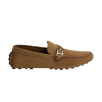 Hermes Idylle Suede Loafer Beige