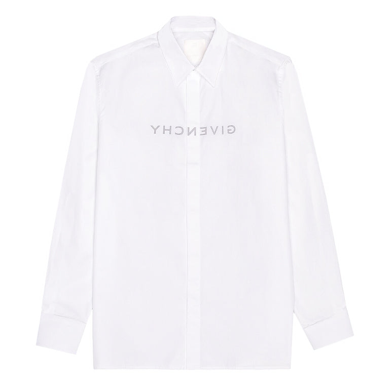 Givenchy Reverse Logo Printed Poplin Shirt