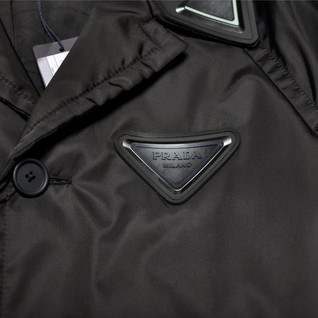 Prada Triangle Logo Patch Nylon Coat