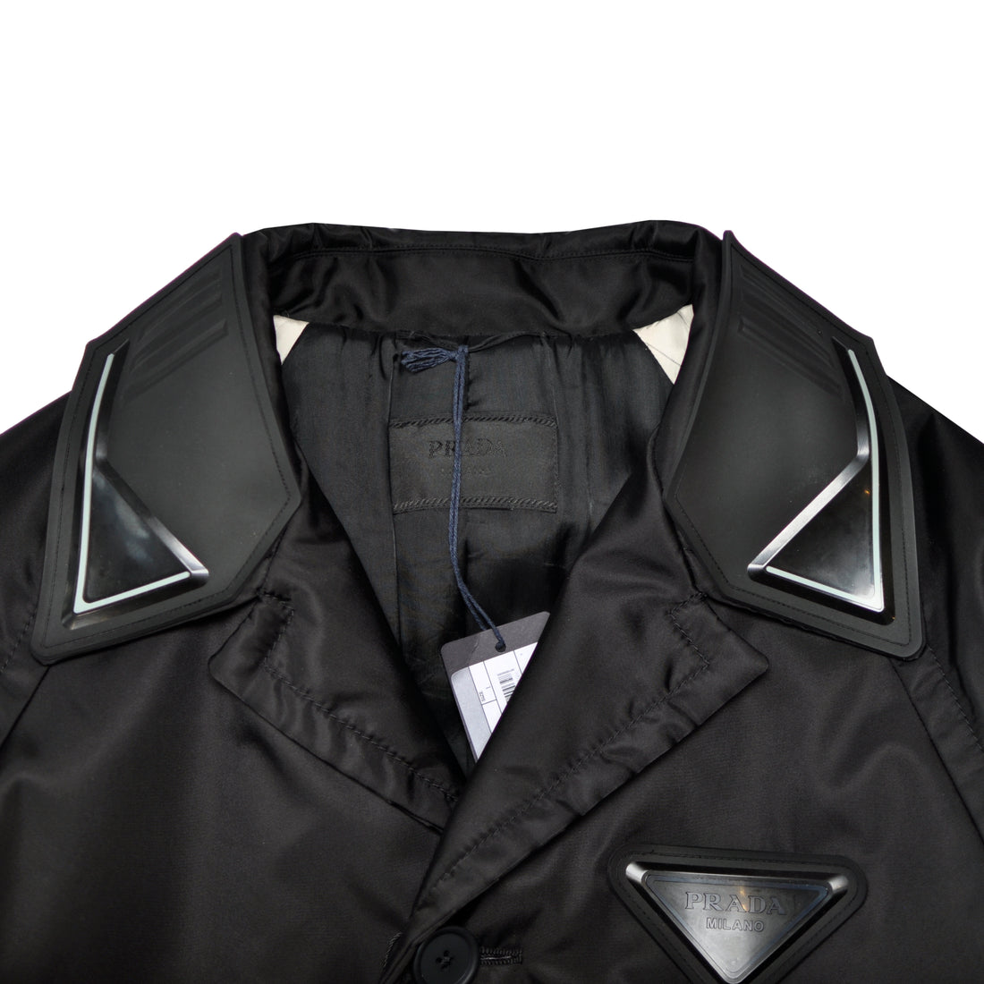 Prada Triangle Logo Patch Nylon Coat