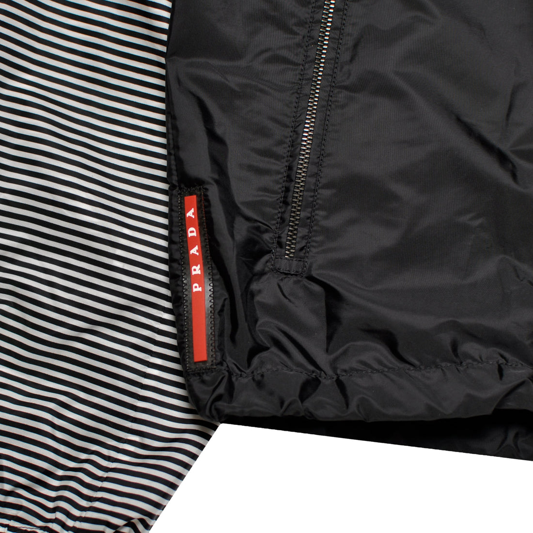 Prada Striped Nylon Windbreaker